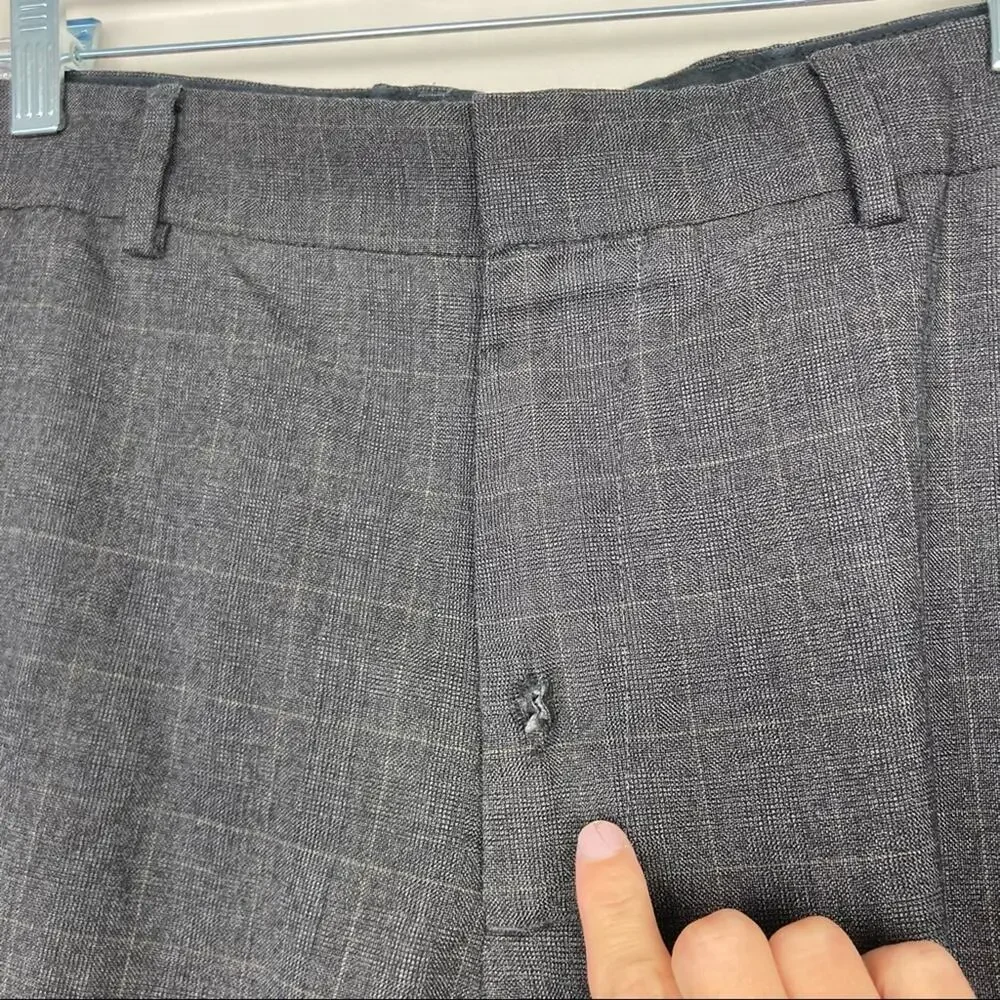 Banana republic modern fit gray wool dress pants 35x30